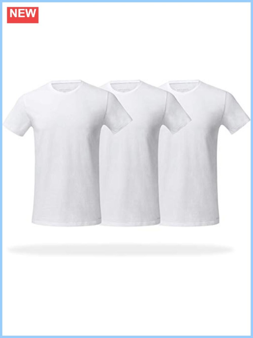 Men's Cotton Crew Neck T-Shirt with 4-Way Stretch and Moisture Wicking